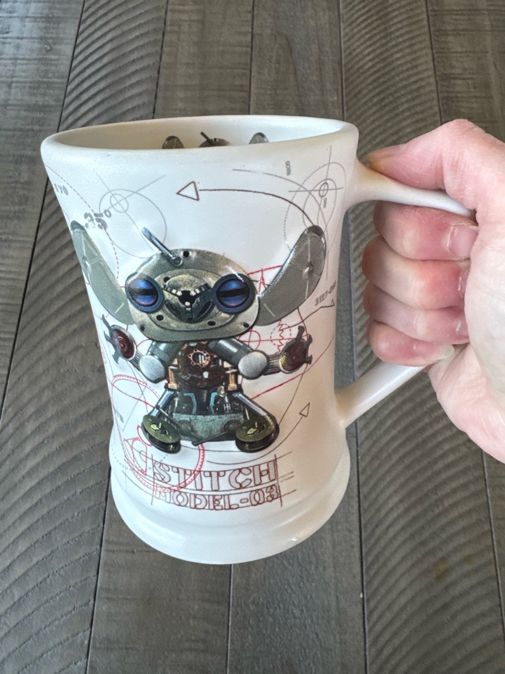 Disney Parks Stitch Model 03 Big Steampunk Tall 3D Coffee Mug - Picture 3 of 12